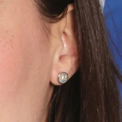 Ohrstecker "Ahoi" Strandsand/Steinsand blau