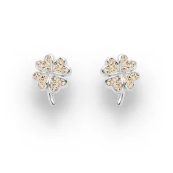 Ohrstecker ''Kleeblatt" Strandsand