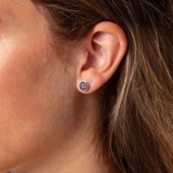 Ohrstecker ''Lavasandspirale 2.0"