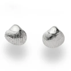 Ohrstecker "Muschel 2.0" rhodiniert