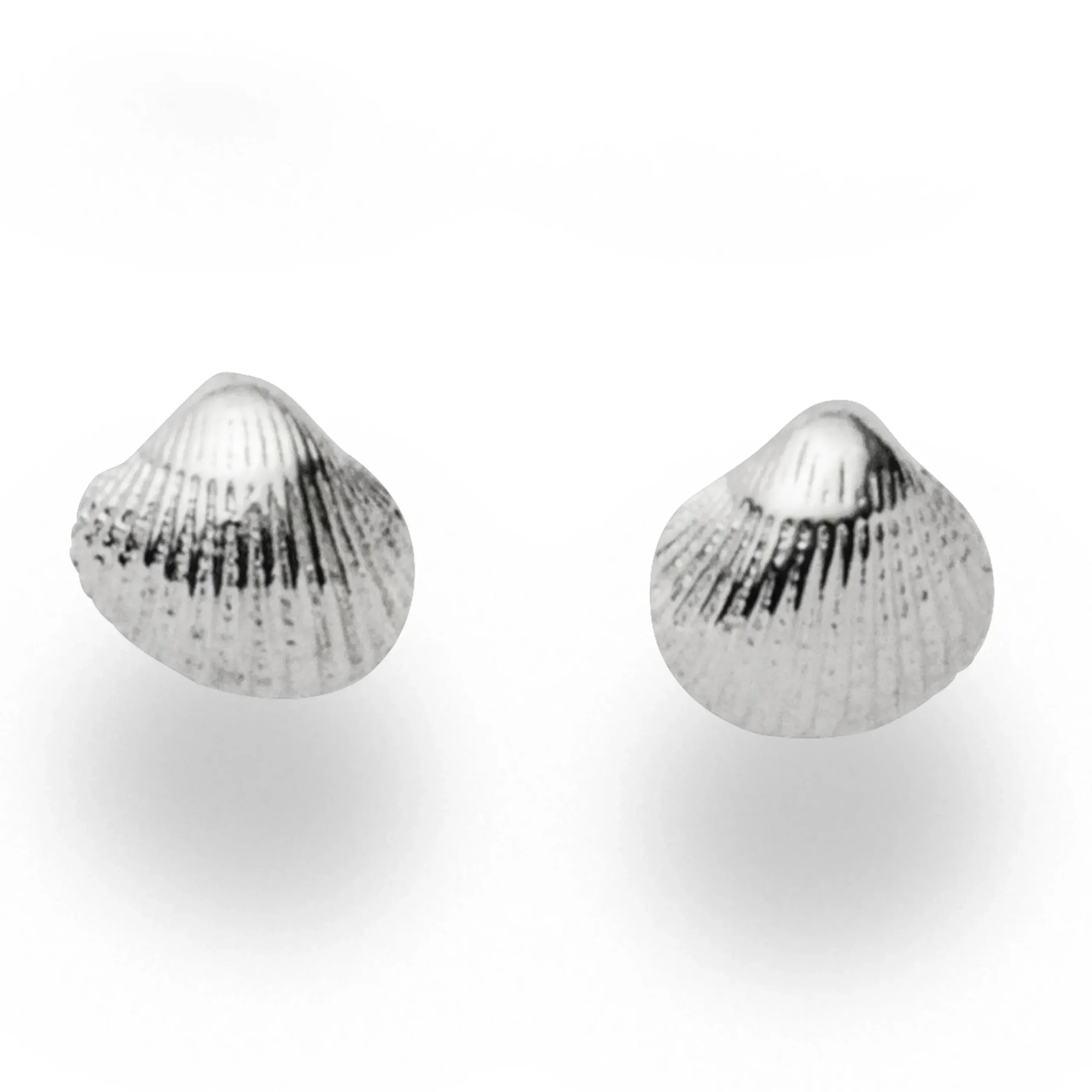 Ohrstecker "Muschel 2.0" rhodiniert