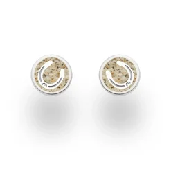 Ohrstecker Pferdeglück "Hufeisen" Strandsand