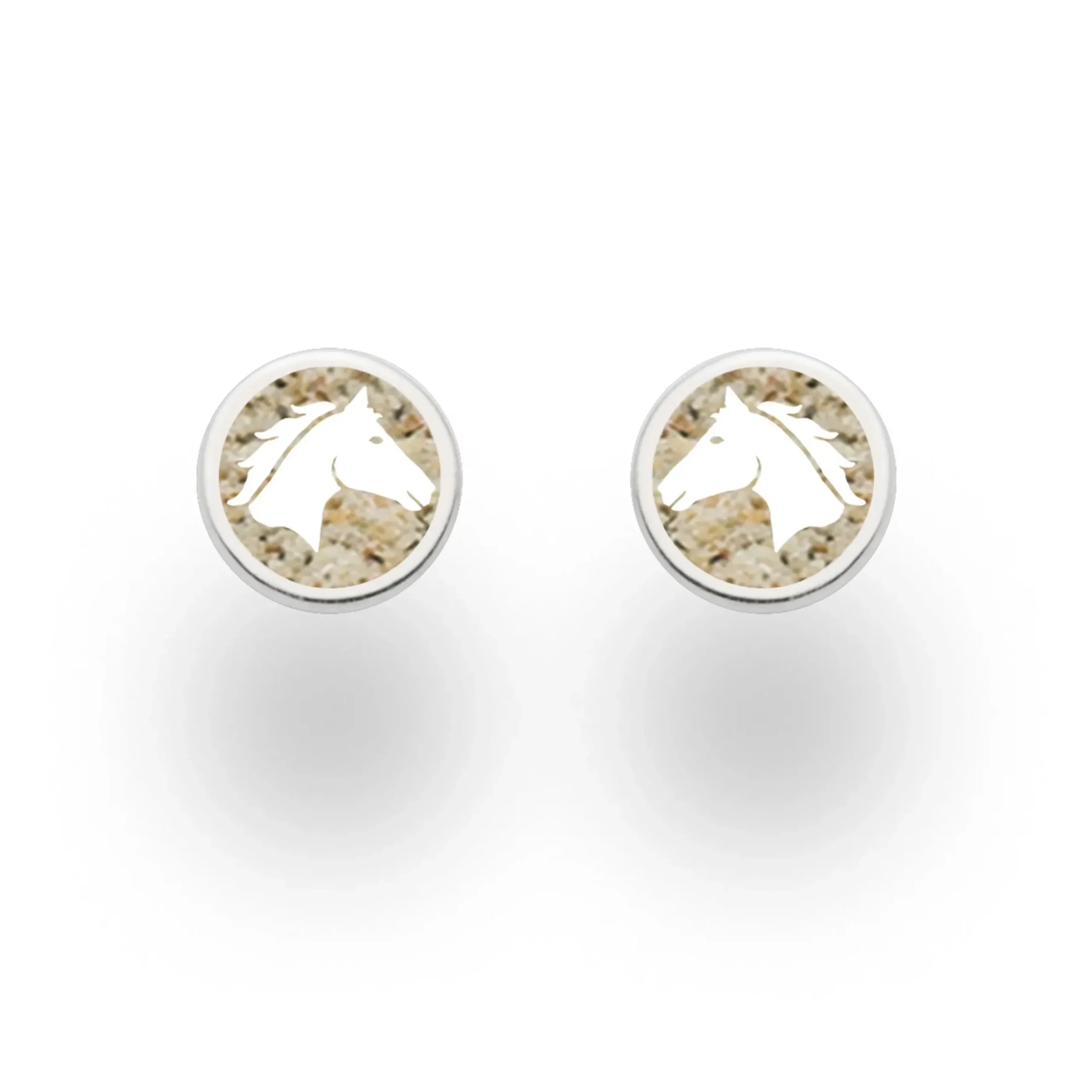 Ohrstecker "Pferdeglück" Strandsand