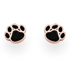 Ohrstecker ''Pfote" rose vergoldet