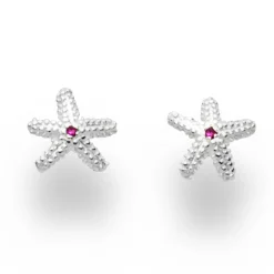 Ohrstecker ''Seestern'' Zirkonia pink