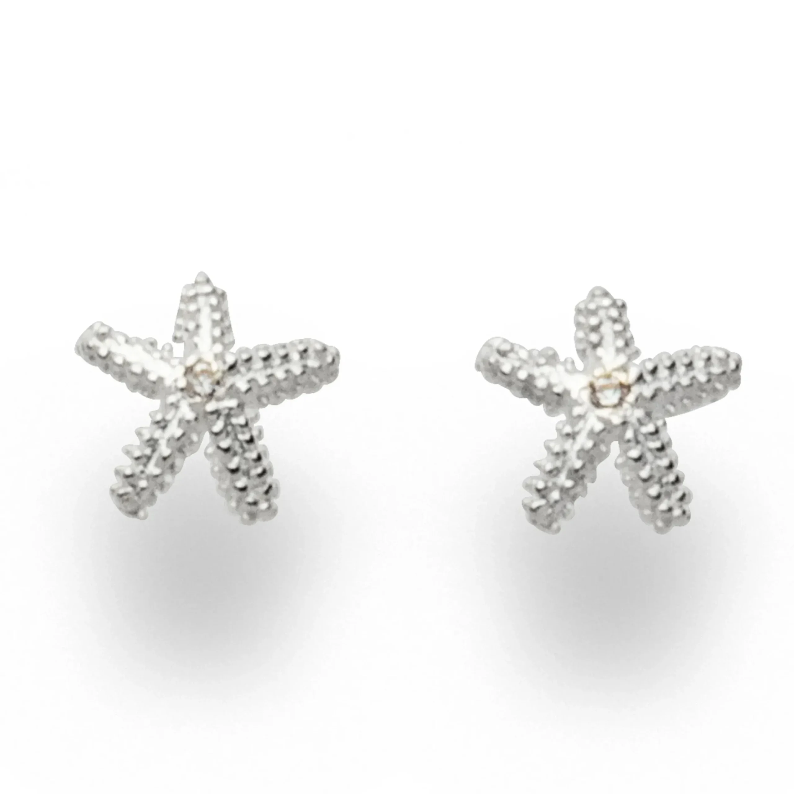 Ohrstecker ''Seestern'' Zirkonia weiß
