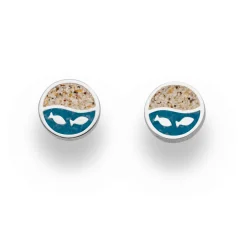 Ohrstecker Strandwelle "Fischschwarm" 8 mm