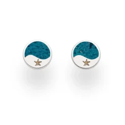 Ohrstecker "Welle/Seestern Steinsand/Strandsand