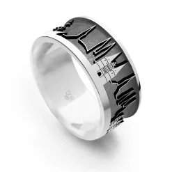 Ring "Lübeck" Stadtring dunkel rhodiniert