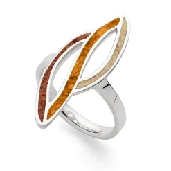 Ring "Ocean Stream" Strandsand/Bernsteinsand