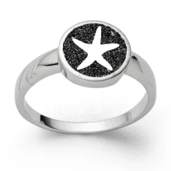 Ring "Seestern" Lavasand
