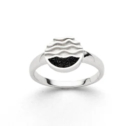 Ring "Strandwellen" Lavasand