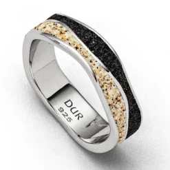 Ring "Strandwellen" Sand/Lavasand"