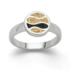 Ring "Strandwellen" Strandsand/Lavasand