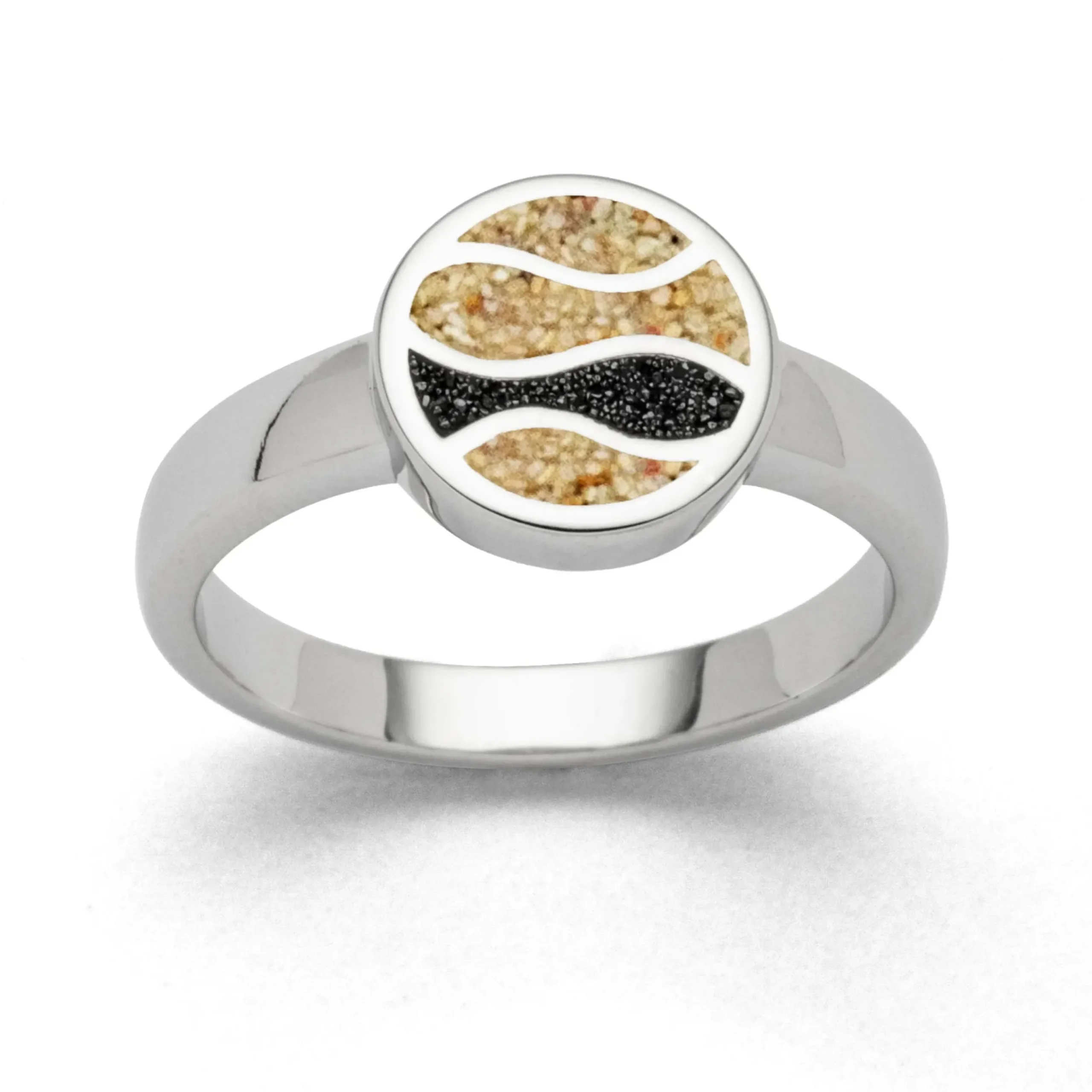 Ring "Strandwellen" Strandsand/Lavasand