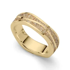 Ring "Strandwellen" vergoldet