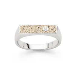 Ring"Nordlicht" Strandsand/Zirkonia