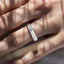 Ring"Nordlicht" Strandsand/Zirkonia