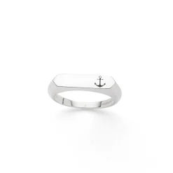 Signet Ring "Anker" oxidiert
