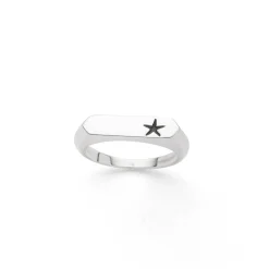 Signet Ring "Seestern" oxidiert