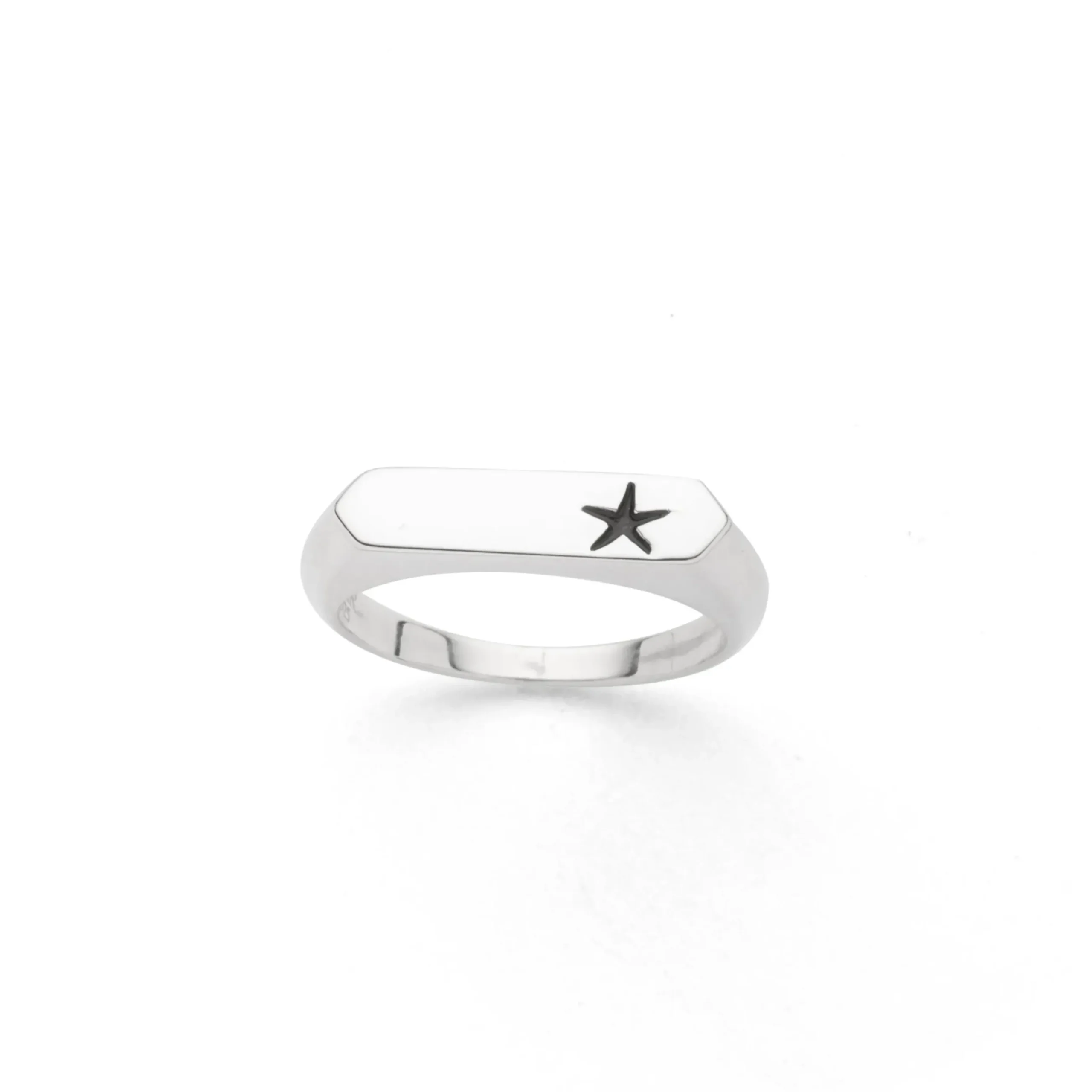 Signet Ring "Seestern" oxidiert